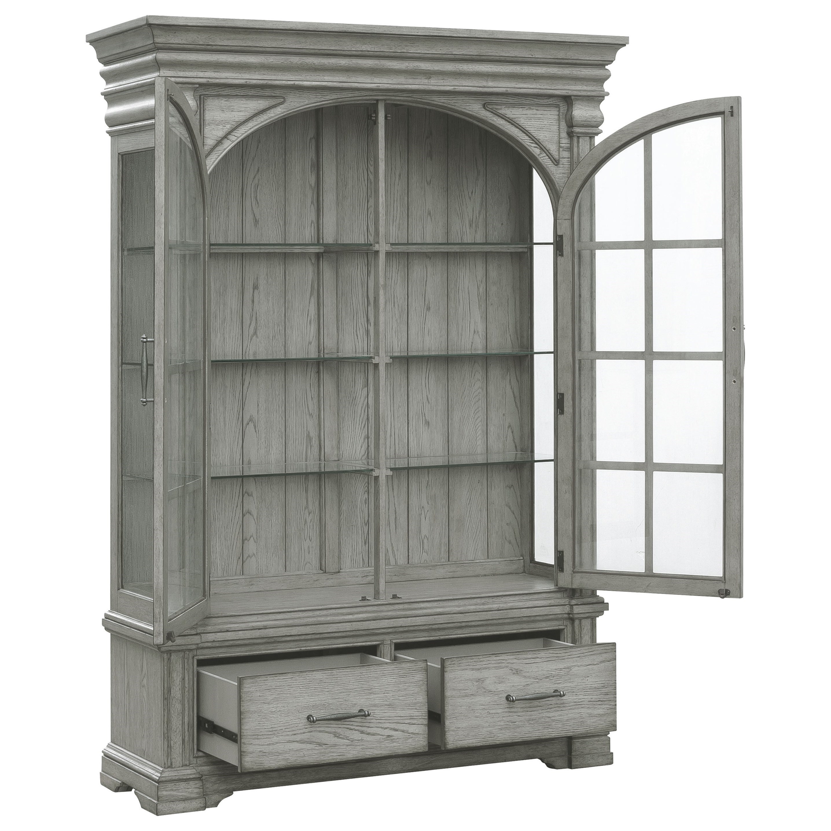 Pulaski Furniture Madison Ridge Traditional China Cabinet with Built-In ...
